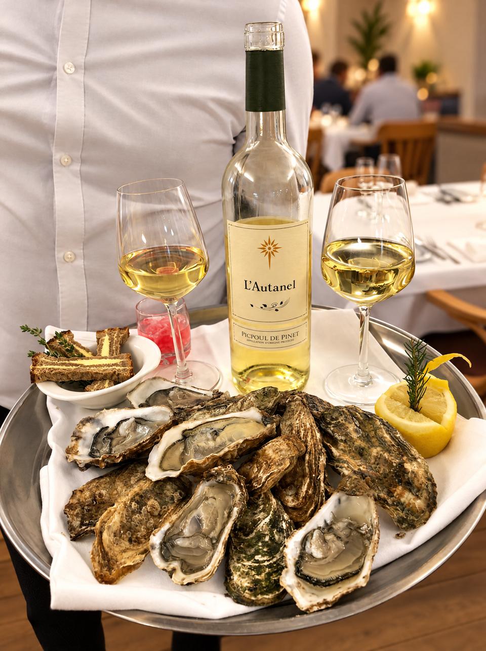 Huîtres et vin blanc